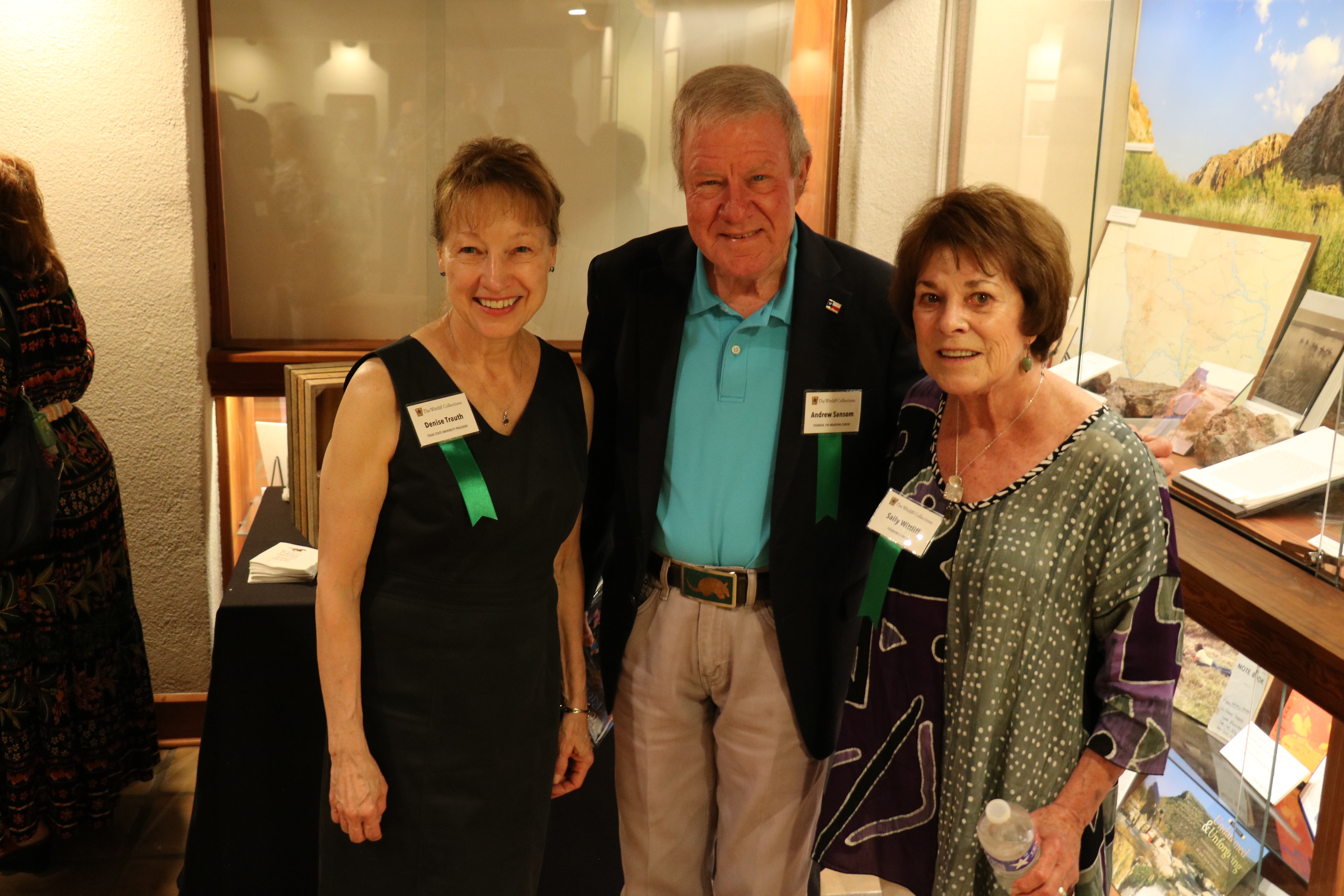 Photo of Denise Trauth, Andrew Sansom and Sally Wittliff